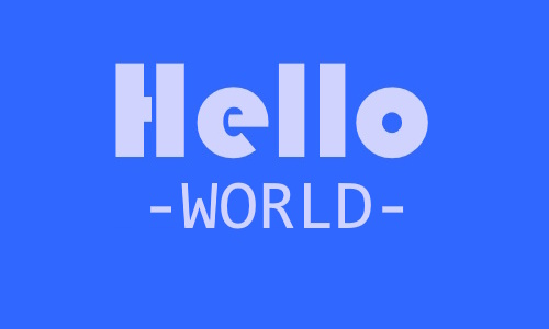 Hello world image